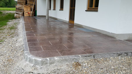 Naturstein Aussenterrasse